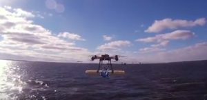 Multiple "A" probes on Octocopter launched from ship